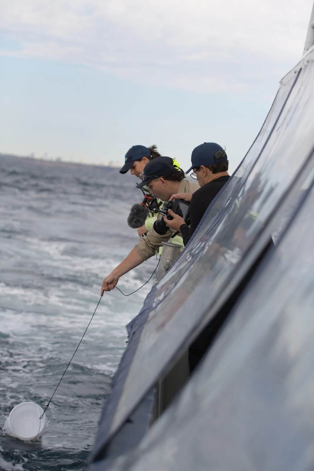 Gamay Rangers collecting water samples for eDNA
